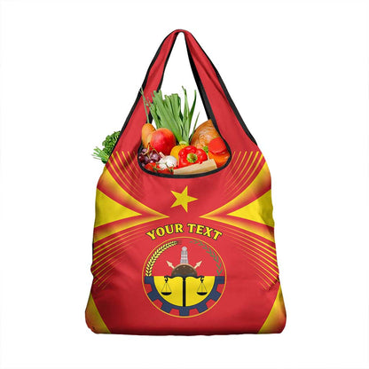 Personalized Tigray Region Grocery Bag Coat Of Arms With Tigray Map