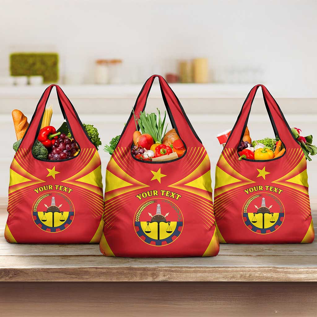Personalized Tigray Region Grocery Bag Coat Of Arms With Tigray Map