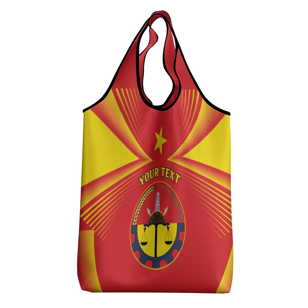 Personalized Tigray Region Grocery Bag Coat Of Arms With Tigray Map