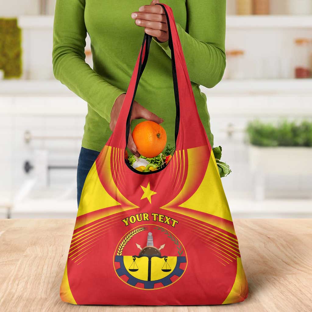 Personalized Tigray Region Grocery Bag Coat Of Arms With Tigray Map