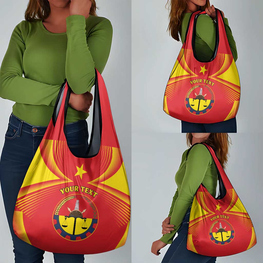 Personalized Tigray Region Grocery Bag Coat Of Arms With Tigray Map