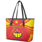 Personalized Tigray Region Leather Tote Bag Coat Of Arms With Tigray Map