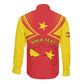 Personalized Tigray Region Long Sleeve Button Shirt Coat Of Arms With Tigray Map