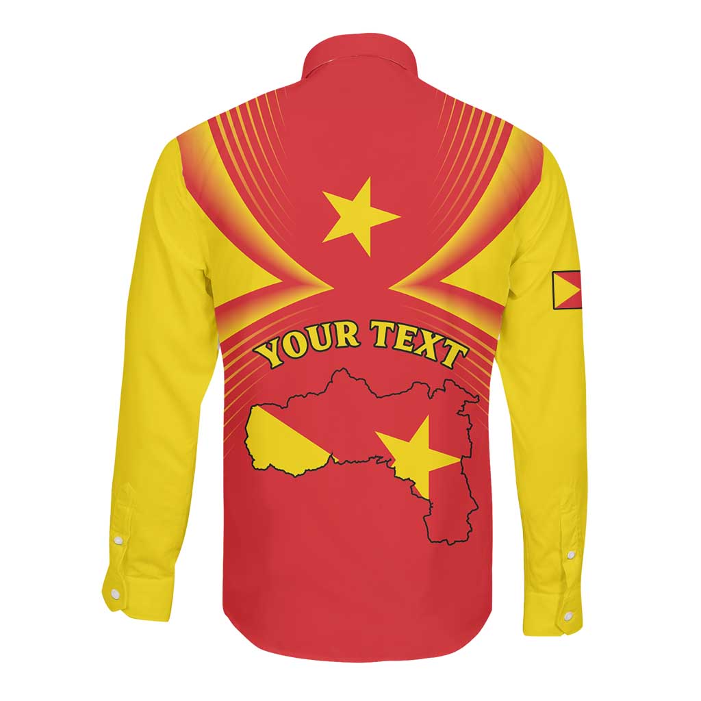 Personalized Tigray Region Long Sleeve Button Shirt Coat Of Arms With Tigray Map