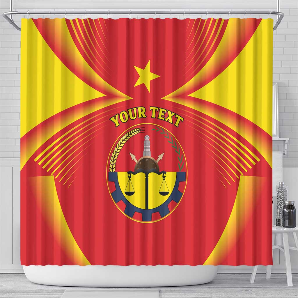 Personalized Tigray Region Shower Curtain Coat Of Arms With Tigray Map