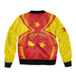 Personalized Tigray Region Sleeve Zip Bomber Jacket Coat Of Arms With Tigray Map