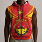 Personalized Tigray Region Sleeveless Zip Hoodie Coat Of Arms With Tigray Map - African Pride