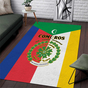 Comoros Coat Of Arms Flag Style Area Rug