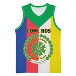 Comoros Coat Of Arms Flag Style Basketball Jersey LT15