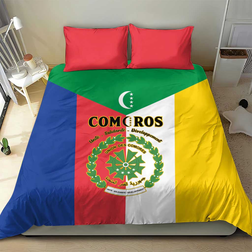 Comoros Coat Of Arms Flag Style Bedding Set