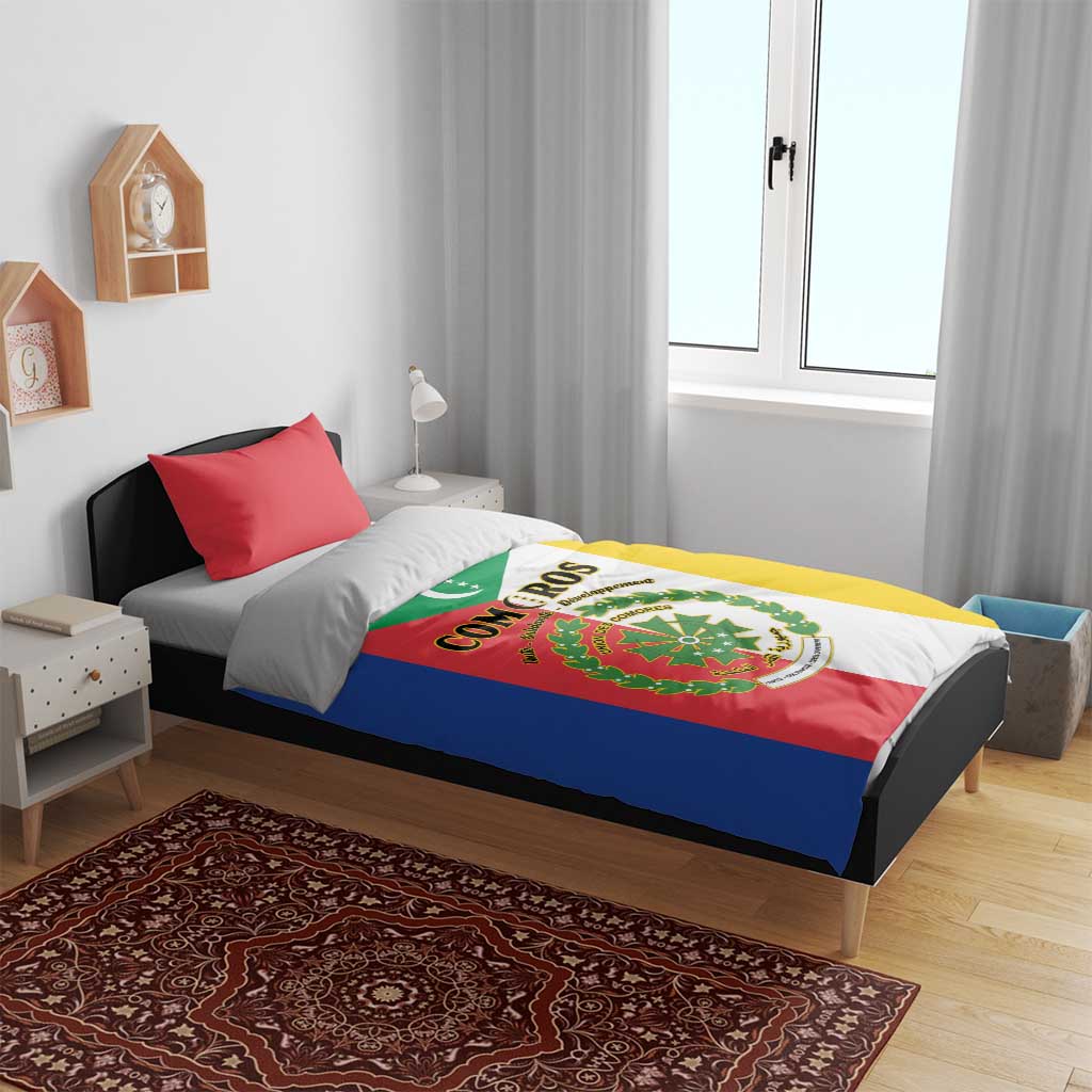 Comoros Coat Of Arms Flag Style Bedding Set