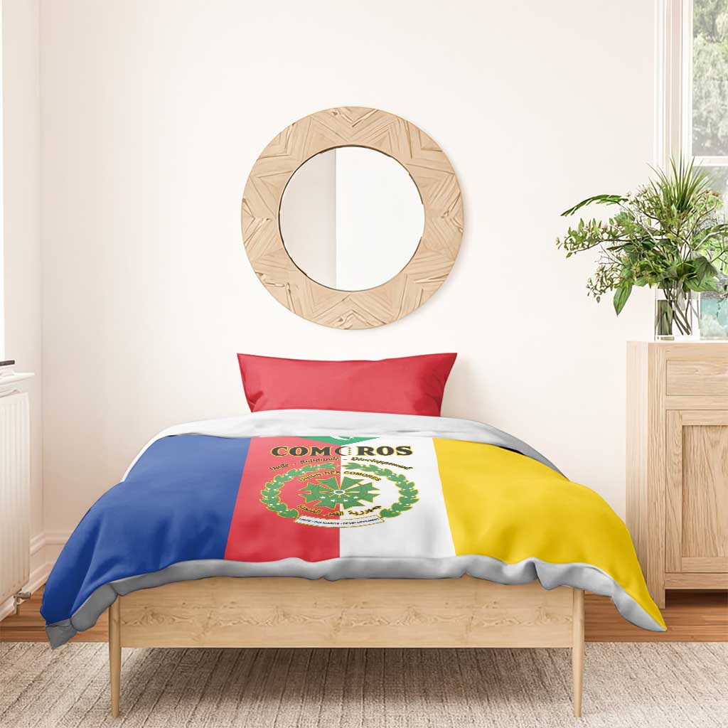 Comoros Coat Of Arms Flag Style Bedding Set