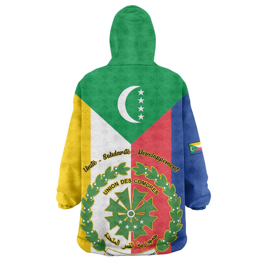 Comoros Coat Of Arms Flag Style Kid Wearable Blanket Hoodie