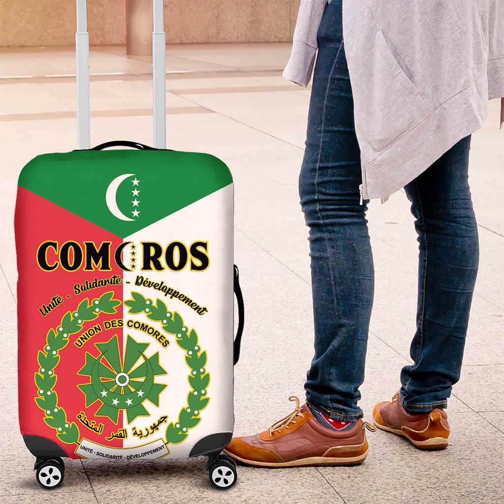 Comoros Coat Of Arms Flag Style Luggage Cover