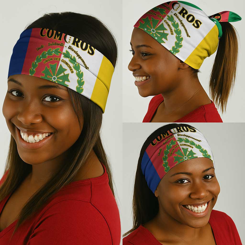 Comoros Coat Of Arms Flag Style Neck Gaiter LT15