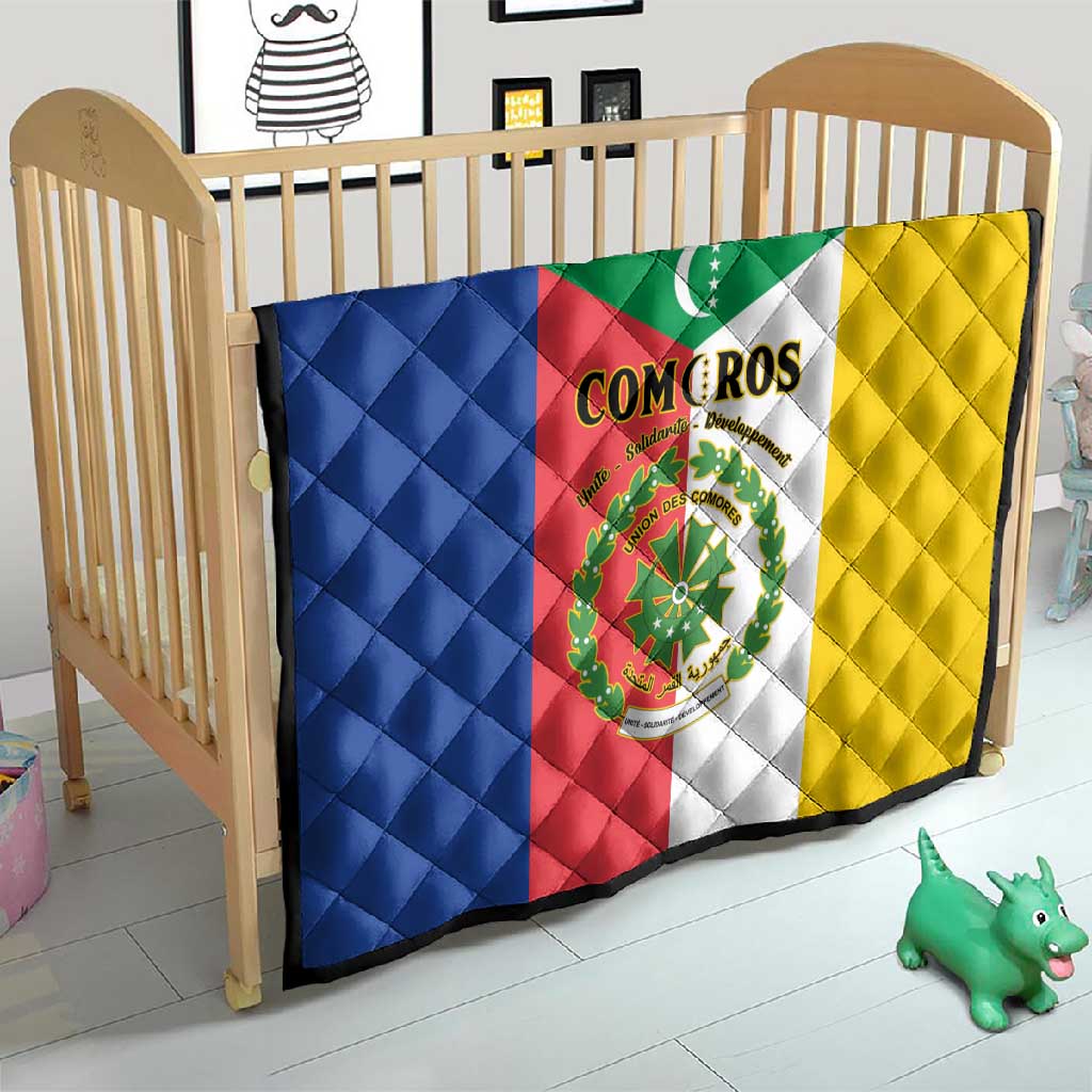 Comoros Coat Of Arms Flag Style Quilt
