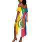 Comoros Coat Of Arms Flag Style Summer Maxi Dress