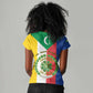 Comoros Coat Of Arms Flag Style Women V-Neck T-Shirt