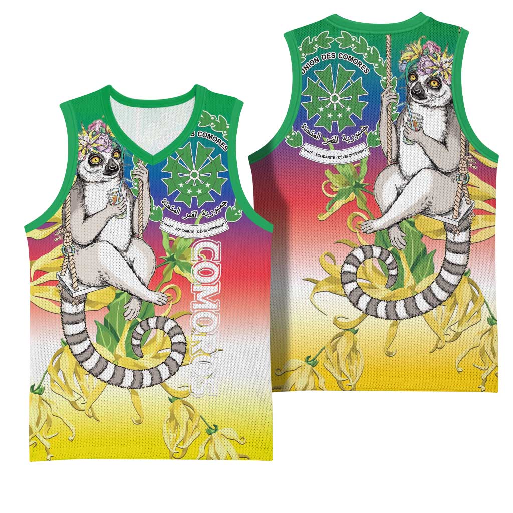 Comoros Basketball Jersey Mongoose Lemur With Ylang Ylang LT15