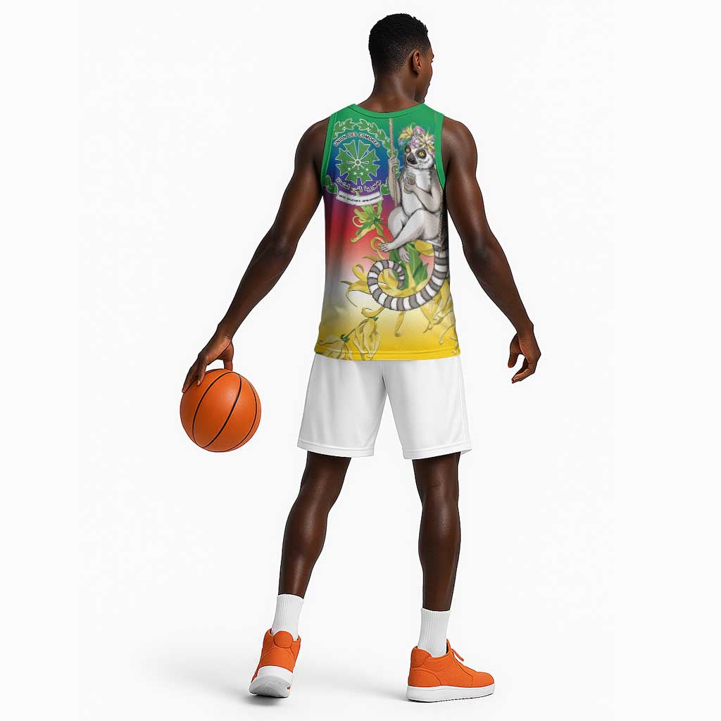 Comoros Basketball Jersey Mongoose Lemur With Ylang Ylang LT15