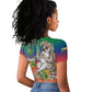 Comoros Raglan Cropped T shirt Mongoose Lemur With Ylang Ylang