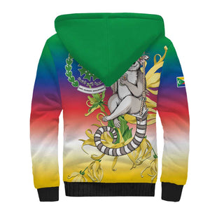 Comoros Sherpa Hoodie Mongoose Lemur With Ylang Ylang