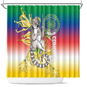 Comoros Shower Curtain Mongoose Lemur With Ylang Ylang