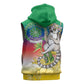 Comoros Sleeveless Zip Hoodie Mongoose Lemur With Ylang Ylang - African Pride