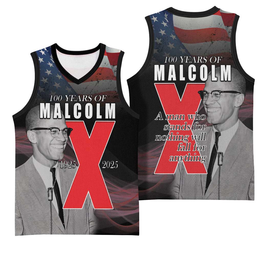 100 Years of Malcolm X Basketball Jersey His Legacy for Black LT15
