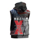 100 Years of Malcolm X Sleeveless Zip Hoodie His Legacy for Black - African Pride