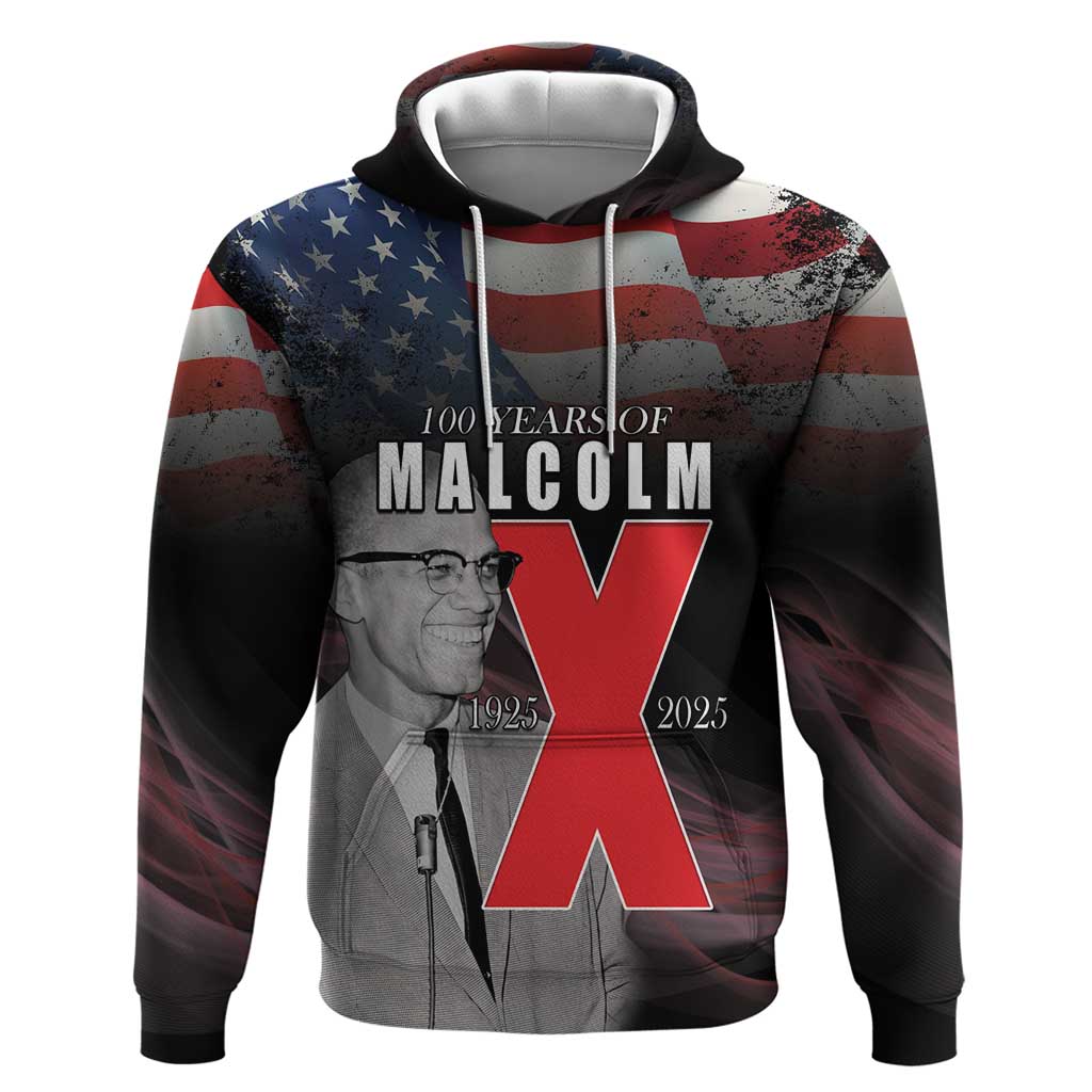 100 Years of Malcolm X Zip Hoodie His Legacy for Black