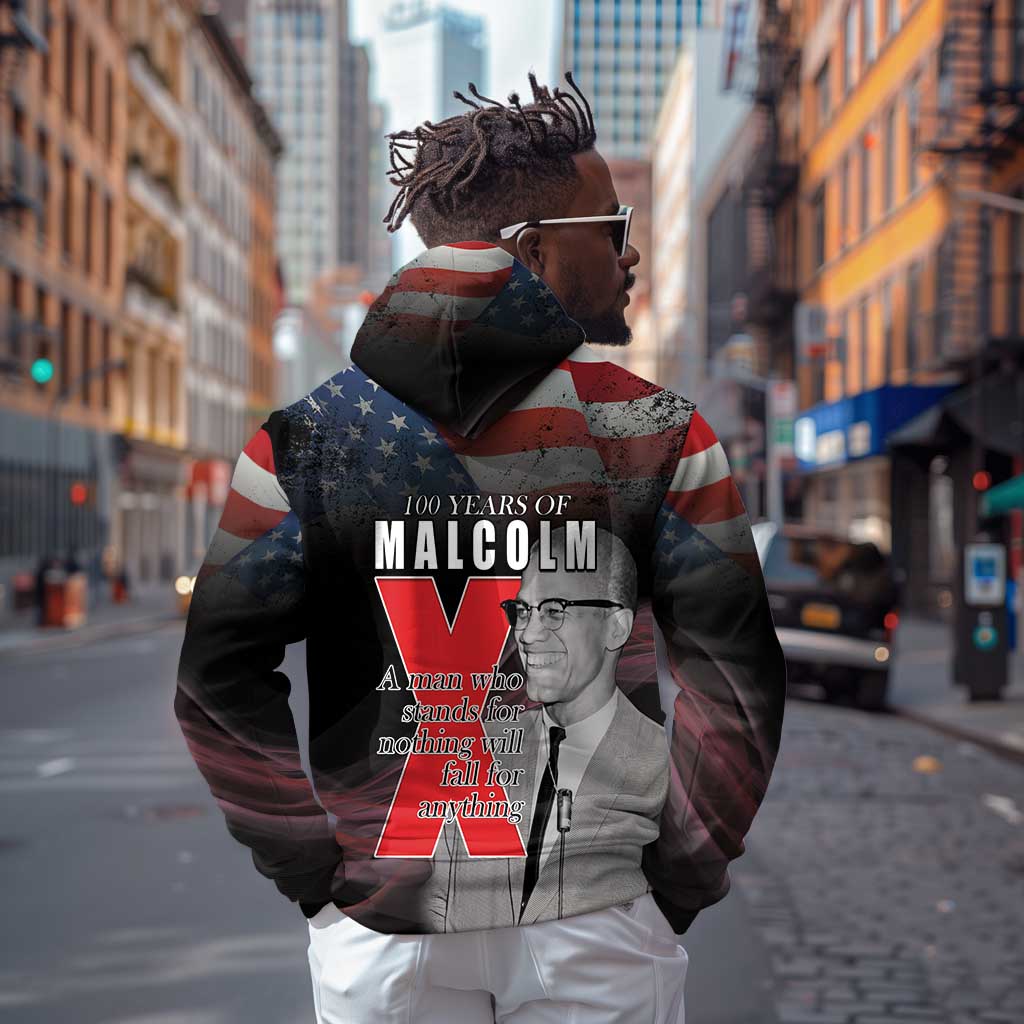 100 Years of Malcolm X Zip Hoodie His Legacy for Black