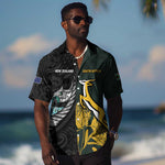 New Zealand vs South Africa Rugby Custom Hawaiian Shirt Maori - African Pattern