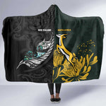 New Zealand vs South Africa Rugby Hooded Blanket Maori - African Pattern