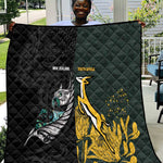 New Zealand vs South Africa Rugby Quilt Maori - African Pattern
