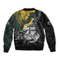 New Zealand vs South Africa Rugby Personalised Bomber Jacket Maori Kiwi With Springboks
