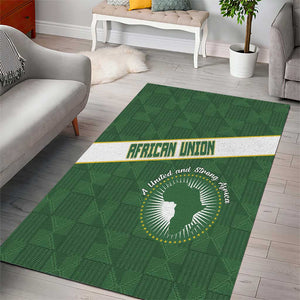 African Union Day Area Rug Emblem With Kente Pattern - African Pride
