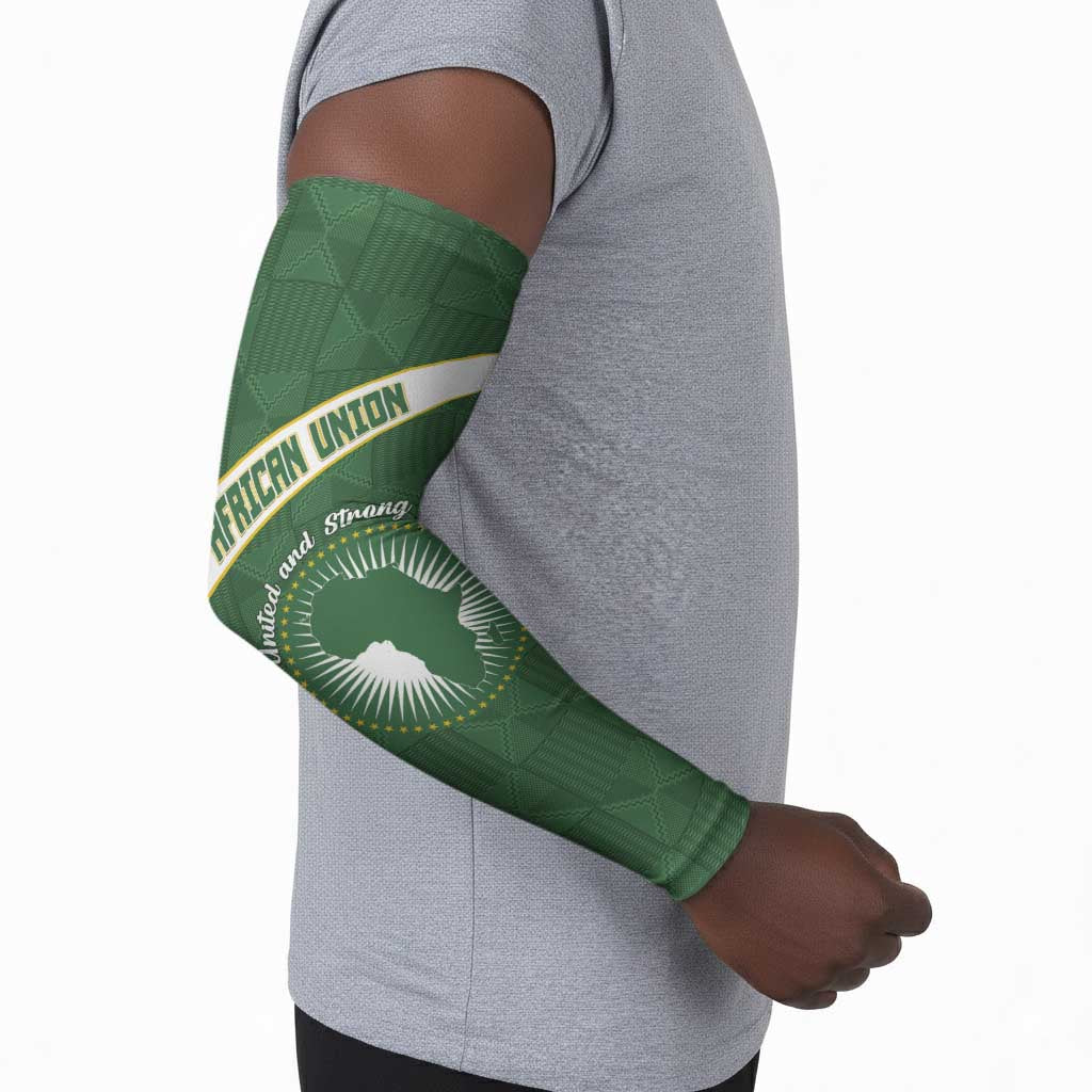 Personalized African Union Day Arm Sleeves Emblem With Kente Pattern