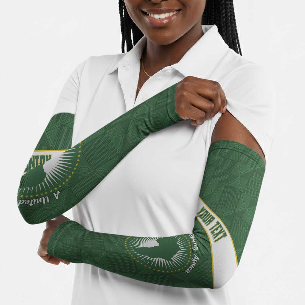 Personalized African Union Day Arm Sleeves Emblem With Kente Pattern