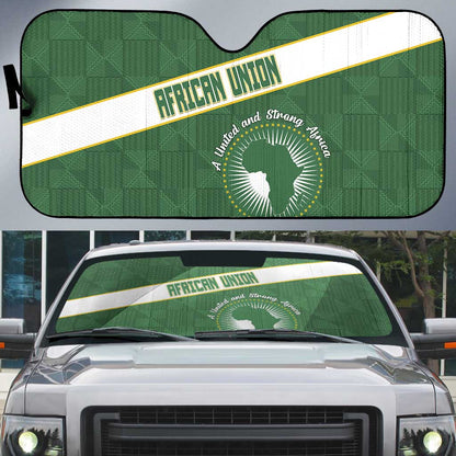 African Union Day Auto Sun Shade Emblem With Kente Pattern