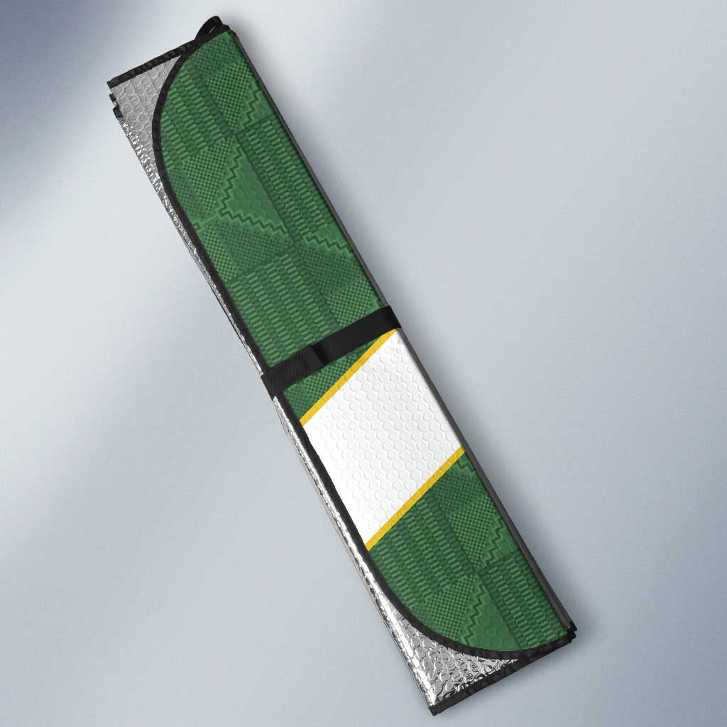 African Union Day Auto Sun Shade Emblem With Kente Pattern