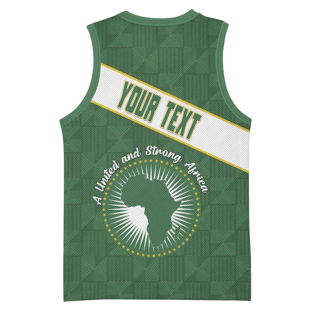 Personalized African Union Day Basketball Jersey Emblem With Kente Pattern LT15