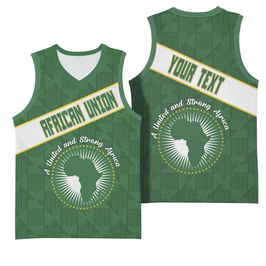 Personalized African Union Day Basketball Jersey Emblem With Kente Pattern LT15