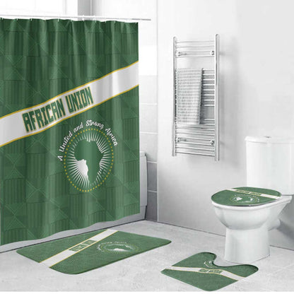 African Union Day Bathroom Set Emblem With Kente Pattern