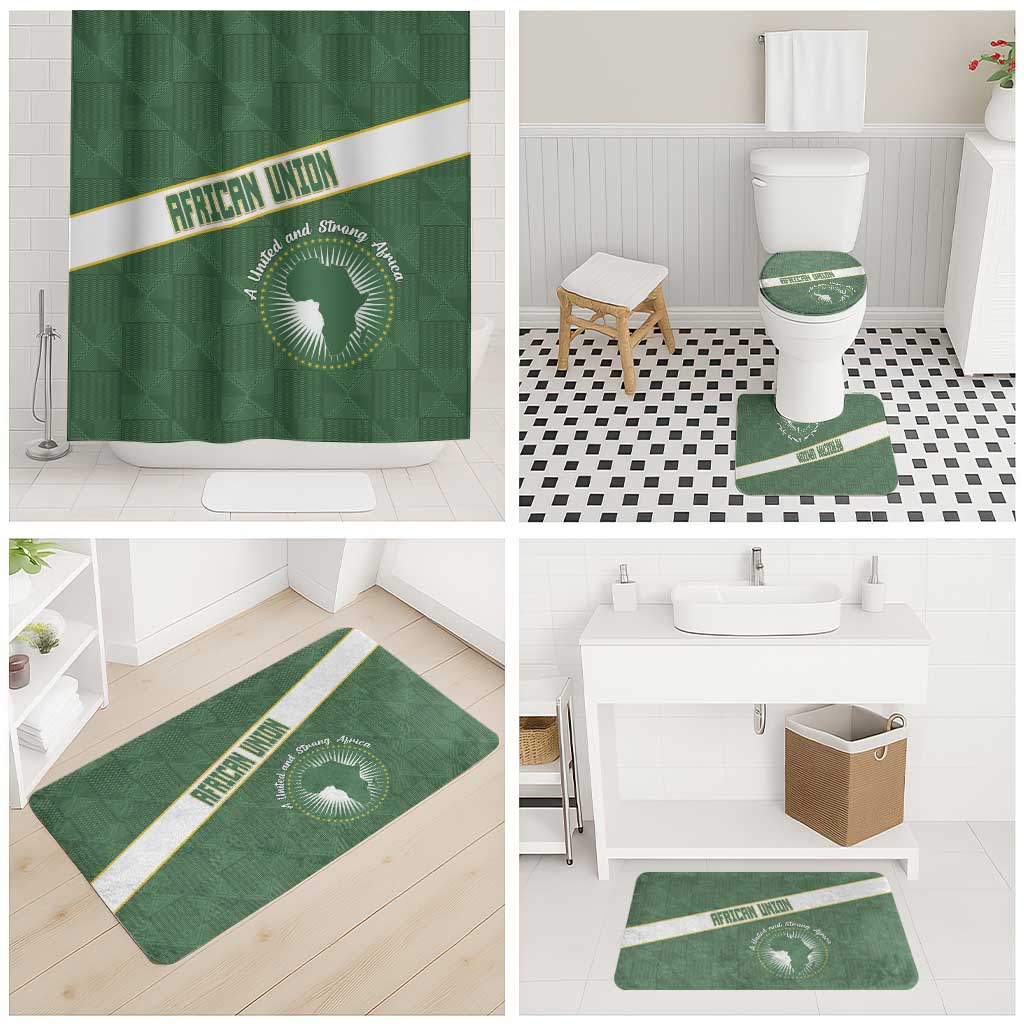 African Union Day Bathroom Set Emblem With Kente Pattern