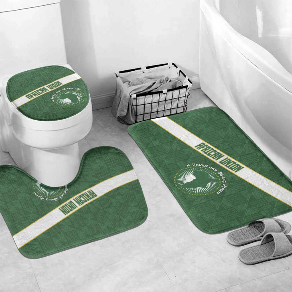 African Union Day Bathroom Set Emblem With Kente Pattern