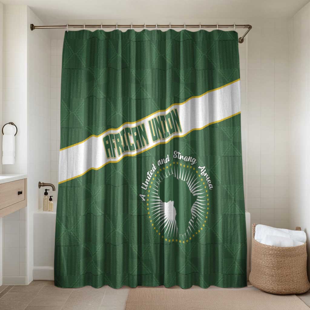 African Union Day Bathroom Set Emblem With Kente Pattern
