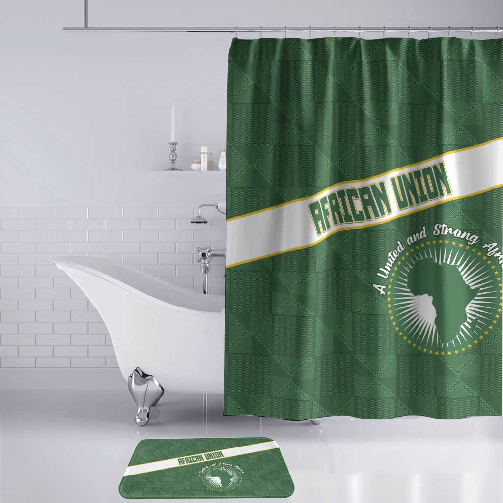 African Union Day Bathroom Set Emblem With Kente Pattern