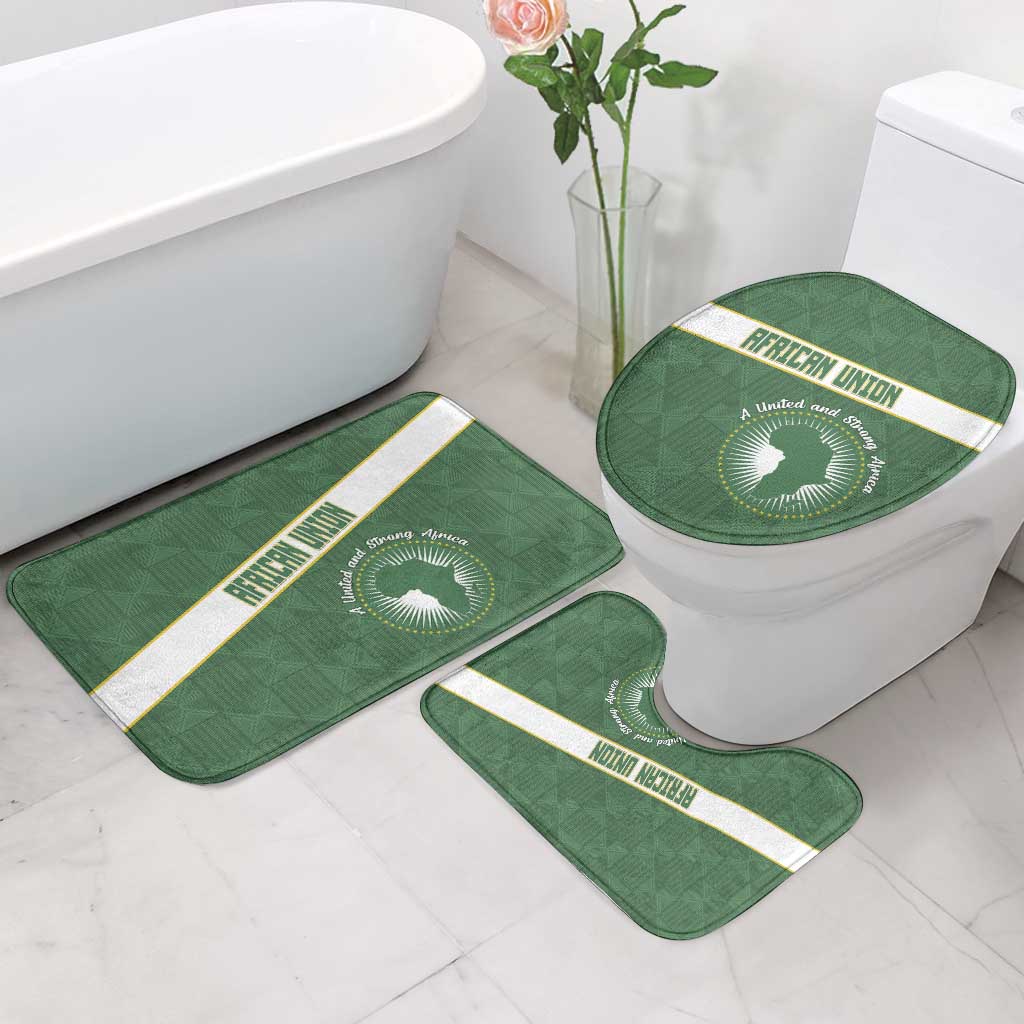 African Union Day Bathroom Set Emblem With Kente Pattern