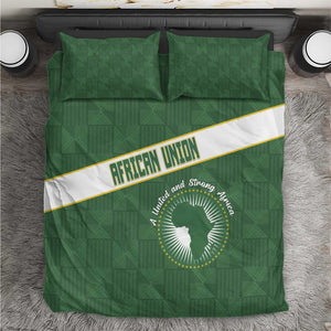 African Union Day Bedding Set Emblem With Kente Pattern - African Pride